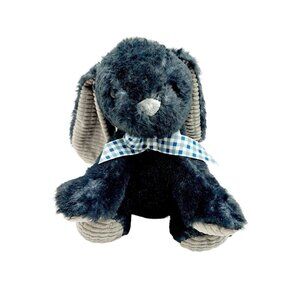 Homerbest Bunny Rabbit Plush Navy w/Bow Stuffed Animal Toy 9"  corduroy Easter